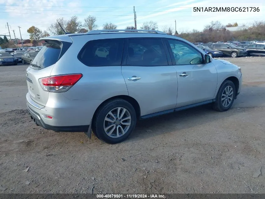 2016 Nissan Pathfinder Sv VIN: 5N1AR2MM8GC621736 Lot: 40879501