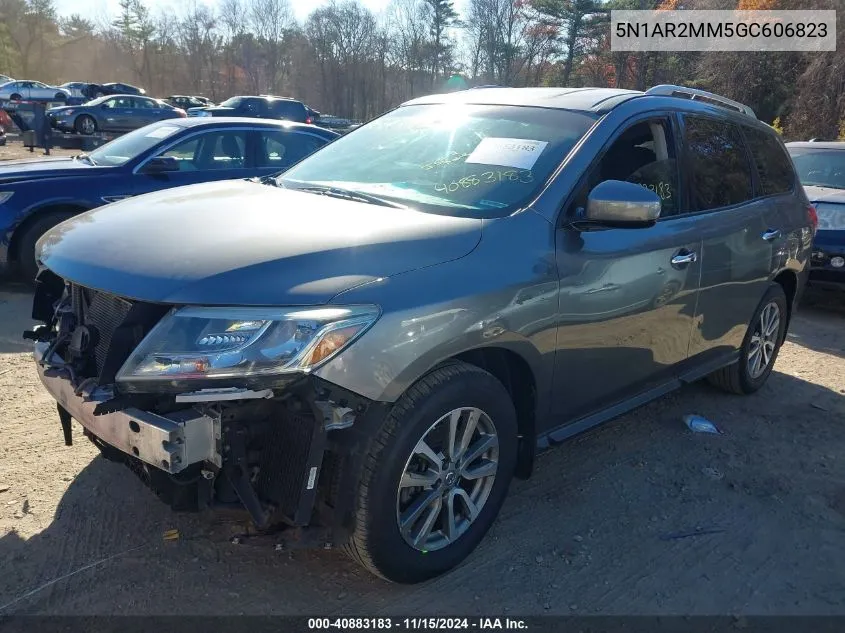 2016 Nissan Pathfinder S VIN: 5N1AR2MM5GC606823 Lot: 40883183