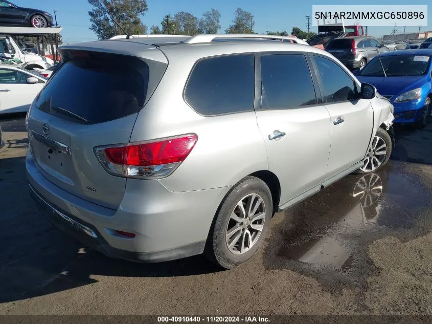 2016 Nissan Pathfinder Platinum/S/Sl/Sv VIN: 5N1AR2MMXGC650896 Lot: 40910440