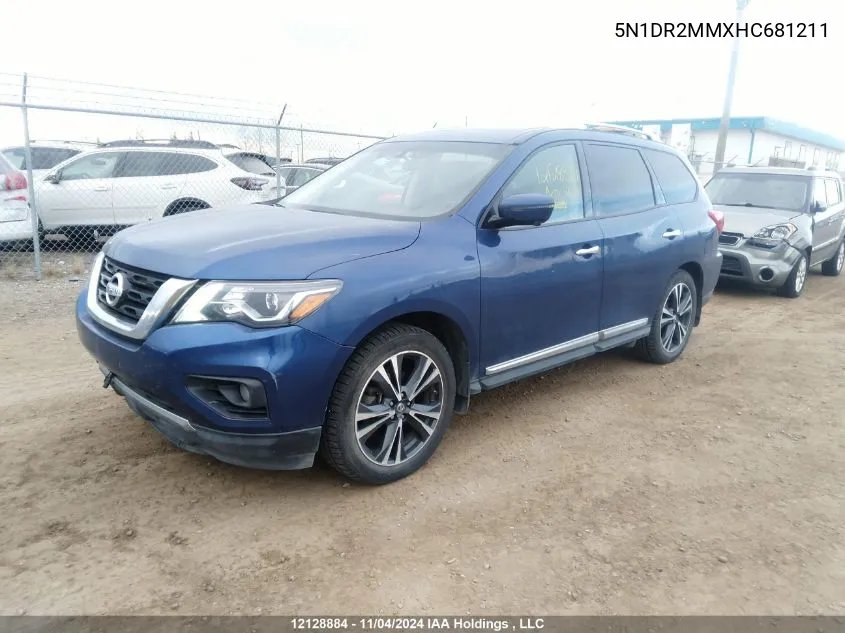 2017 Nissan Pathfinder VIN: 5N1DR2MMXHC681211 Lot: 12128884