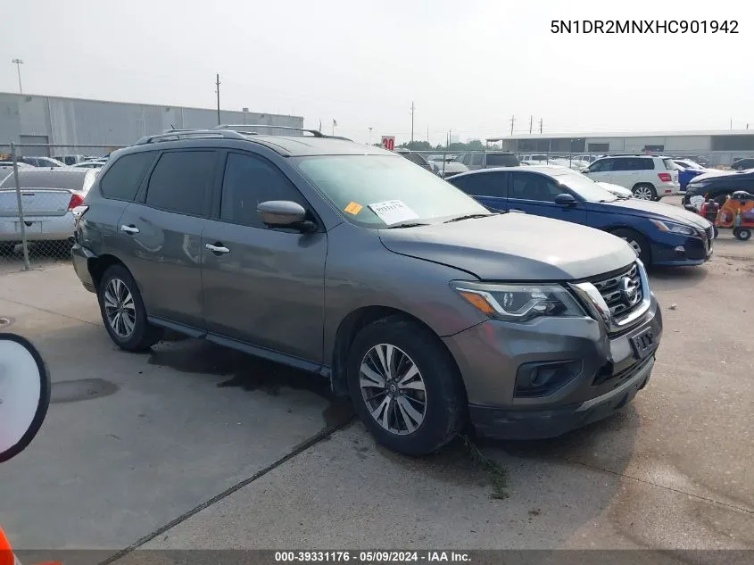 2017 Nissan Pathfinder Sl VIN: 5N1DR2MNXHC901942 Lot: 39331176