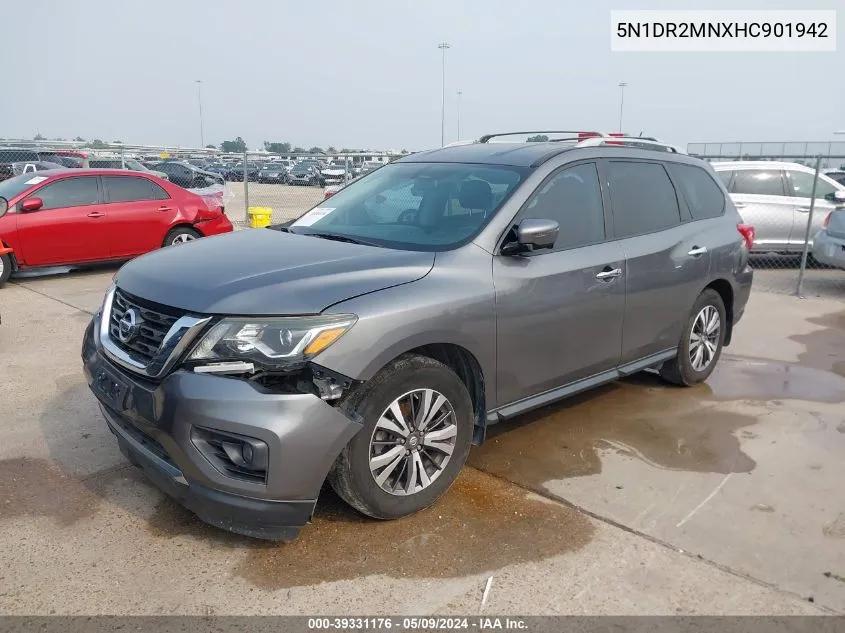 2017 Nissan Pathfinder Sl VIN: 5N1DR2MNXHC901942 Lot: 39331176