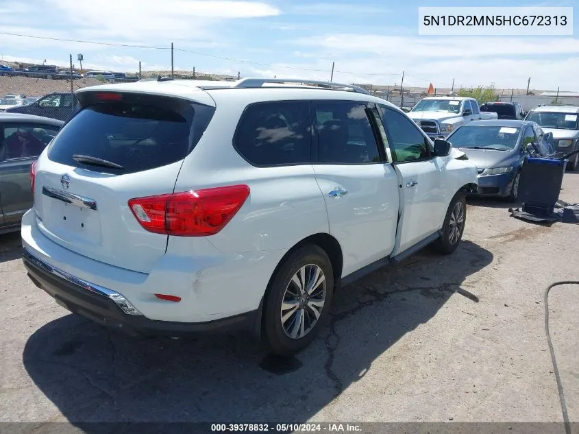 2017 Nissan Pathfinder S VIN: 5N1DR2MN5HC672313 Lot: 39378832