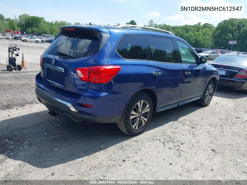 2017 Nissan Pathfinder Platinum/S/Sl/Sv VIN: 5N1DR2MN5HC612547 Lot: 39501414