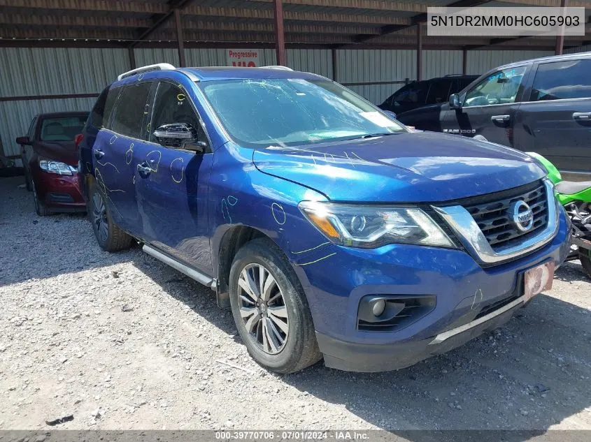 2017 Nissan Pathfinder Sl VIN: 5N1DR2MM0HC605903 Lot: 39770706