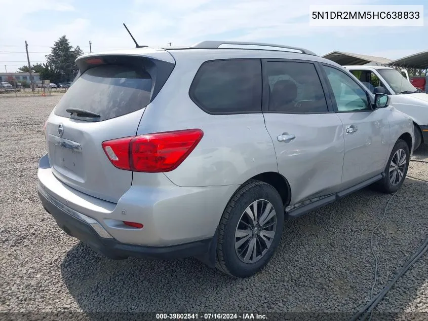 2017 Nissan Pathfinder Sv VIN: 5N1DR2MM5HC638833 Lot: 39802541