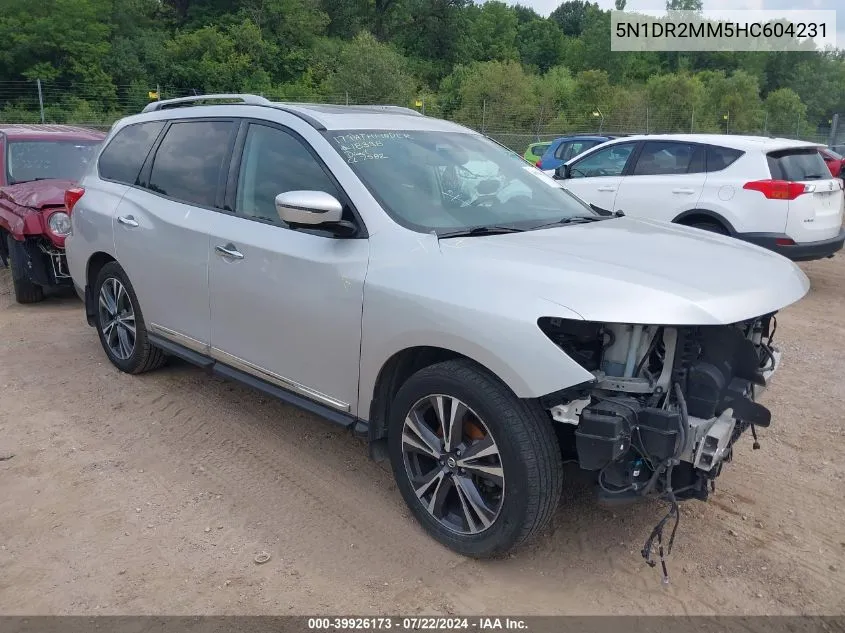 2017 Nissan Pathfinder Platinum VIN: 5N1DR2MM5HC604231 Lot: 39926173