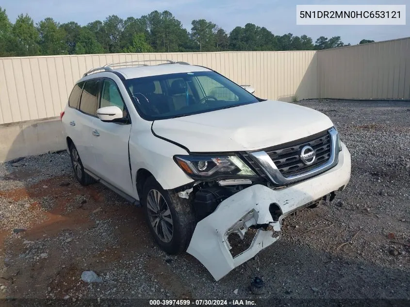 2017 Nissan Pathfinder Sv VIN: 5N1DR2MN0HC653121 Lot: 39974599