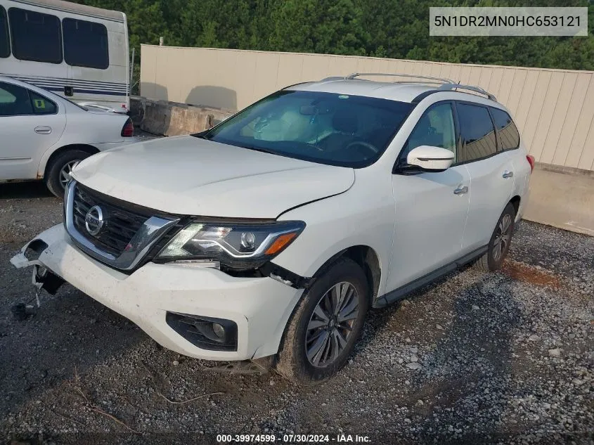 2017 Nissan Pathfinder Sv VIN: 5N1DR2MN0HC653121 Lot: 39974599