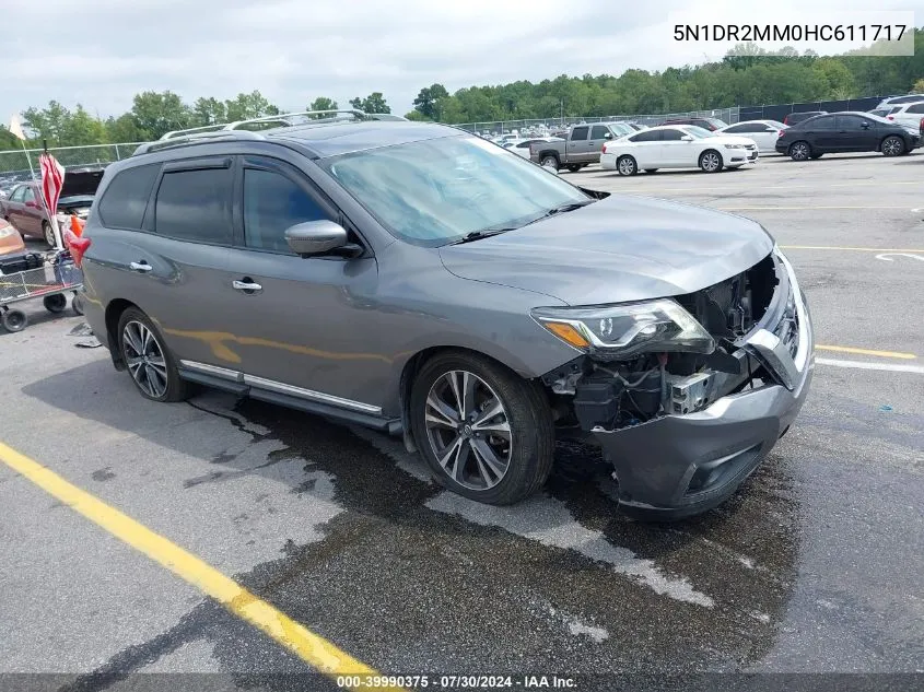 2017 Nissan Pathfinder Platinum VIN: 5N1DR2MM0HC611717 Lot: 39990375