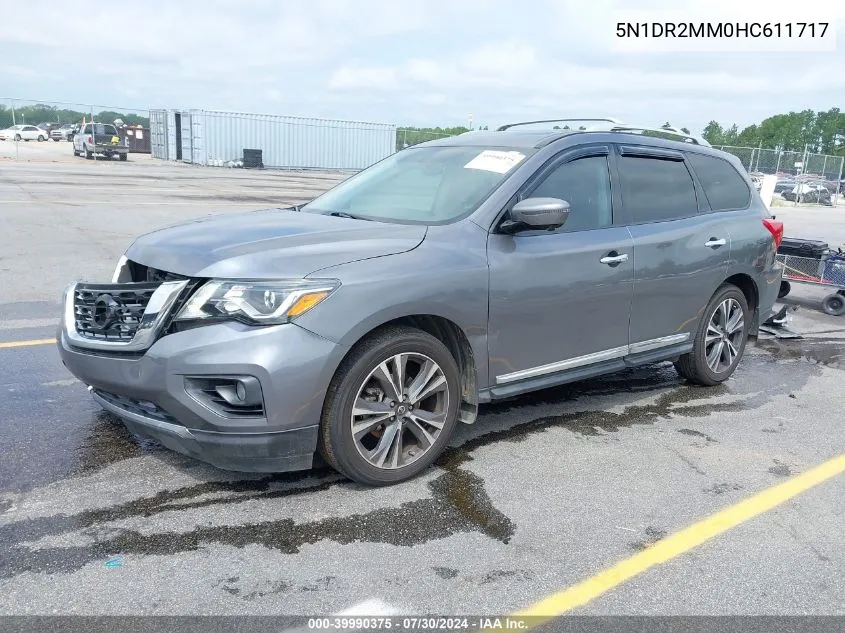 2017 Nissan Pathfinder Platinum VIN: 5N1DR2MM0HC611717 Lot: 39990375