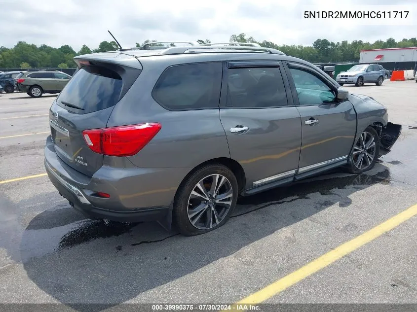 2017 Nissan Pathfinder Platinum VIN: 5N1DR2MM0HC611717 Lot: 39990375