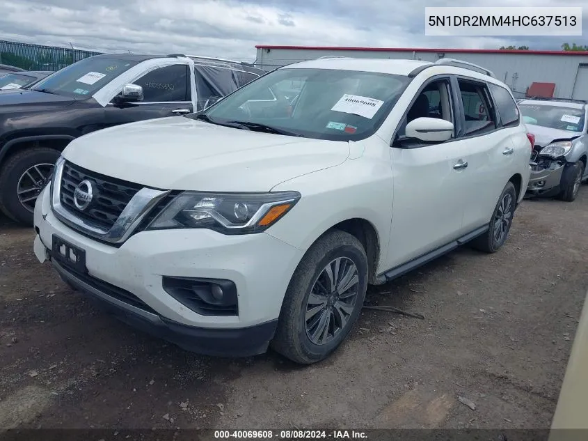 2017 Nissan Pathfinder Sv VIN: 5N1DR2MM4HC637513 Lot: 40069608