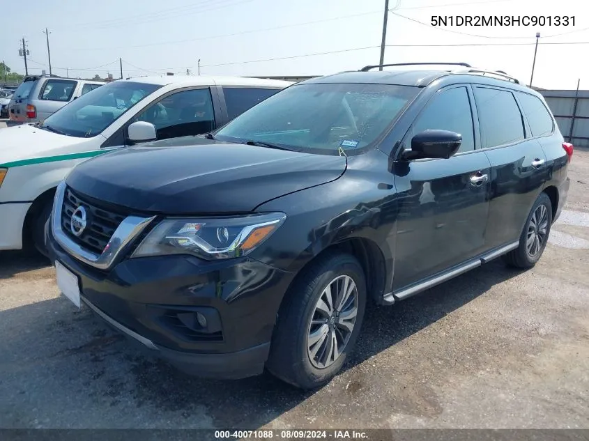 2017 Nissan Pathfinder Sl VIN: 5N1DR2MN3HC901331 Lot: 40760867