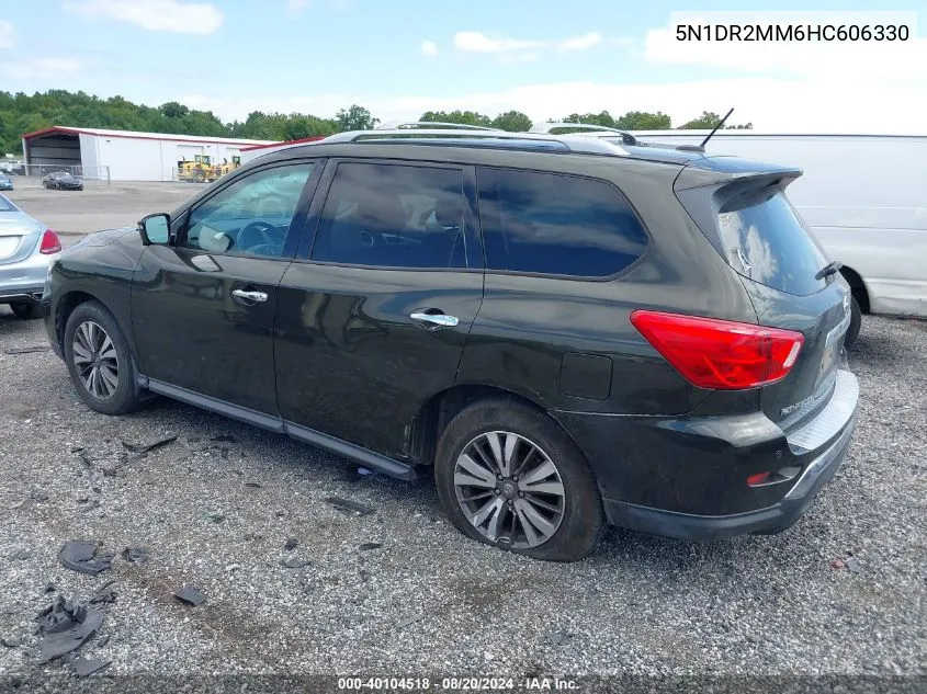 2017 Nissan Pathfinder S/Sv/Sl/Platinum VIN: 5N1DR2MM6HC606330 Lot: 40104518