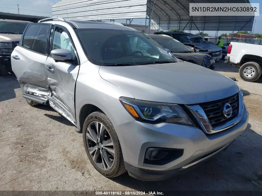 2017 Nissan Pathfinder Platinum VIN: 5N1DR2MN2HC630892 Lot: 40119162