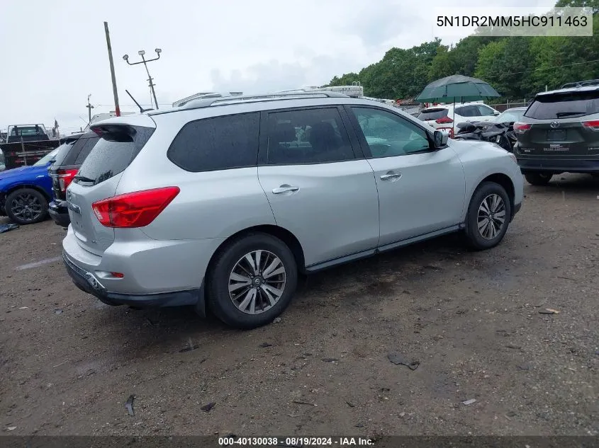 2017 Nissan Pathfinder S VIN: 5N1DR2MM5HC911463 Lot: 40130038