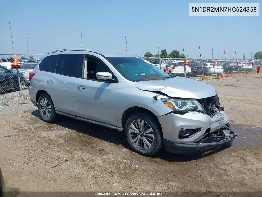 2017 Nissan Pathfinder Platinum/S/Sl/Sv VIN: 5N1DR2MN7HC624358 Lot: 40138629