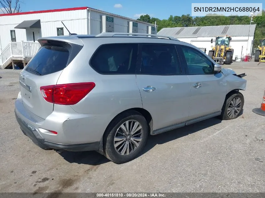 2017 Nissan Pathfinder S VIN: 5N1DR2MN2HC688064 Lot: 40151810