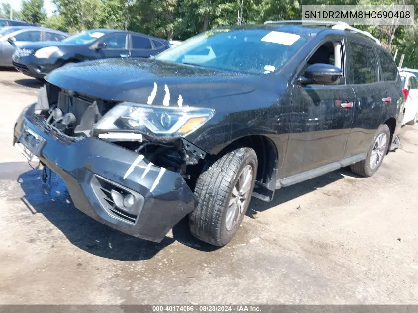 5N1DR2MM8HC690408 2017 Nissan Pathfinder Sv