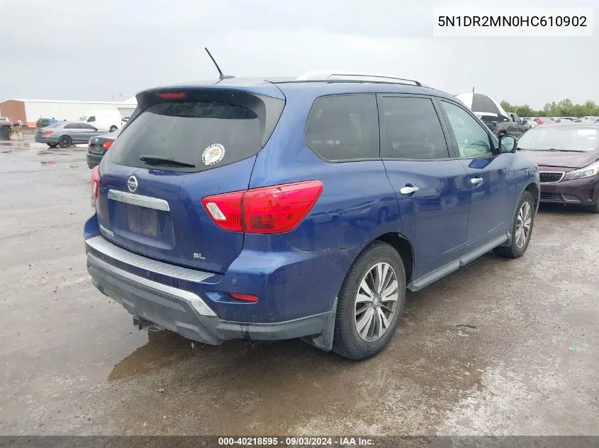 5N1DR2MN0HC610902 2017 Nissan Pathfinder Sl