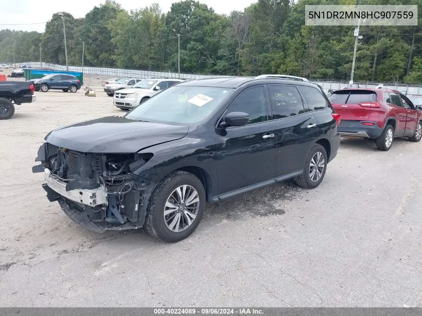 5N1DR2MN8HC907559 2017 Nissan Pathfinder Sv