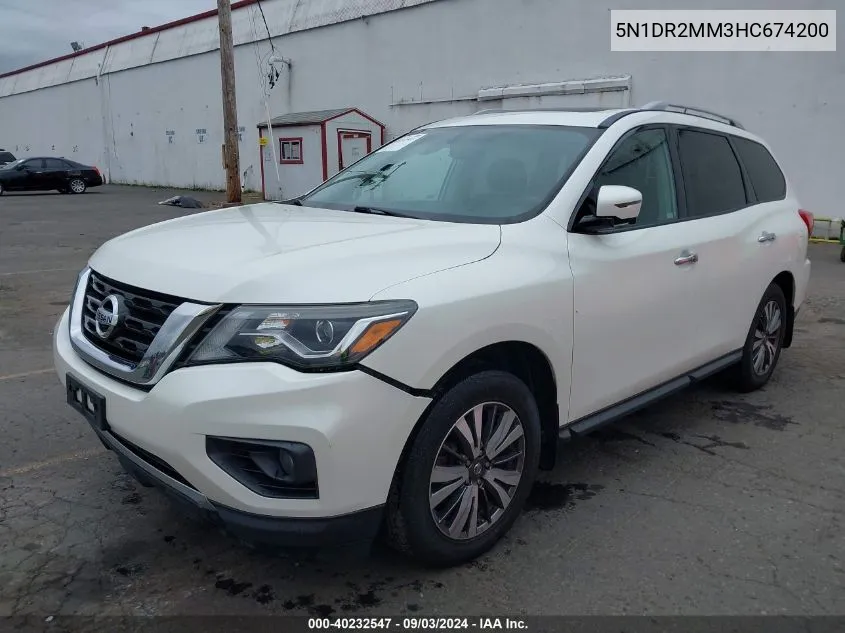 2017 Nissan Pathfinder Sl VIN: 5N1DR2MM3HC674200 Lot: 40232547