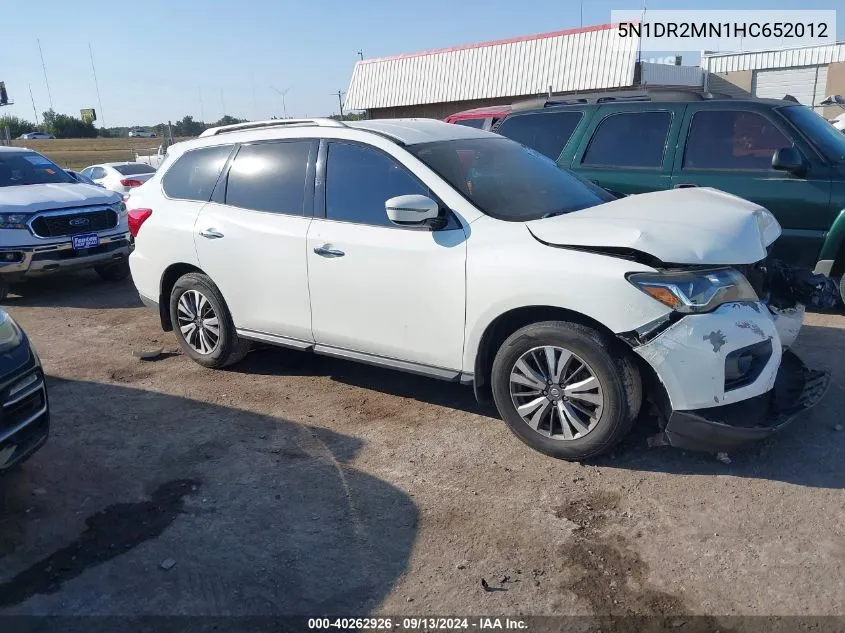 2017 Nissan Pathfinder S VIN: 5N1DR2MN1HC652012 Lot: 40262926