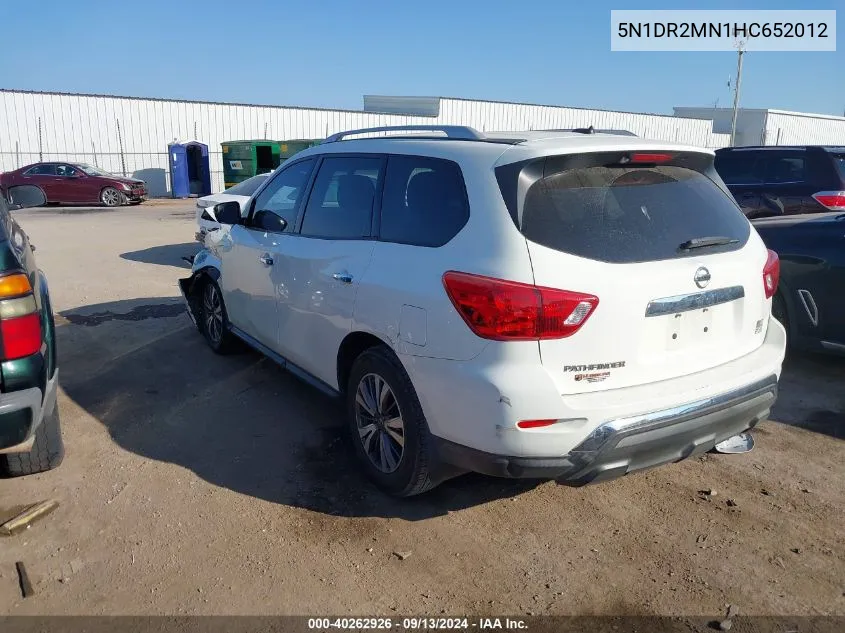 2017 Nissan Pathfinder S VIN: 5N1DR2MN1HC652012 Lot: 40262926