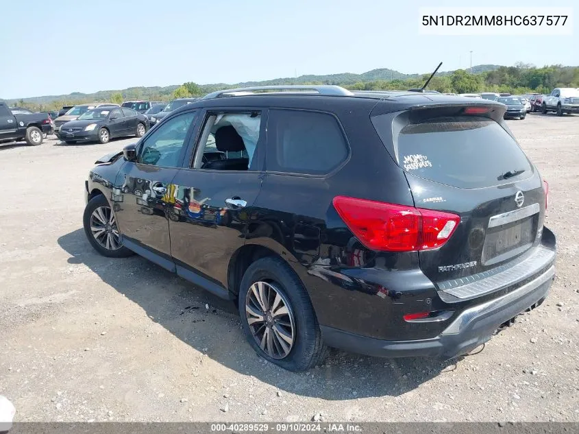 2017 Nissan Pathfinder Sl VIN: 5N1DR2MM8HC637577 Lot: 40289529