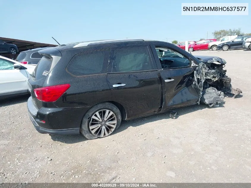 2017 Nissan Pathfinder Sl VIN: 5N1DR2MM8HC637577 Lot: 40289529