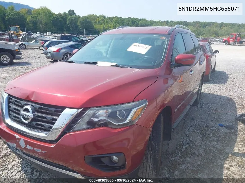 2017 Nissan Pathfinder Sl VIN: 5N1DR2MM5HC656071 Lot: 40309865