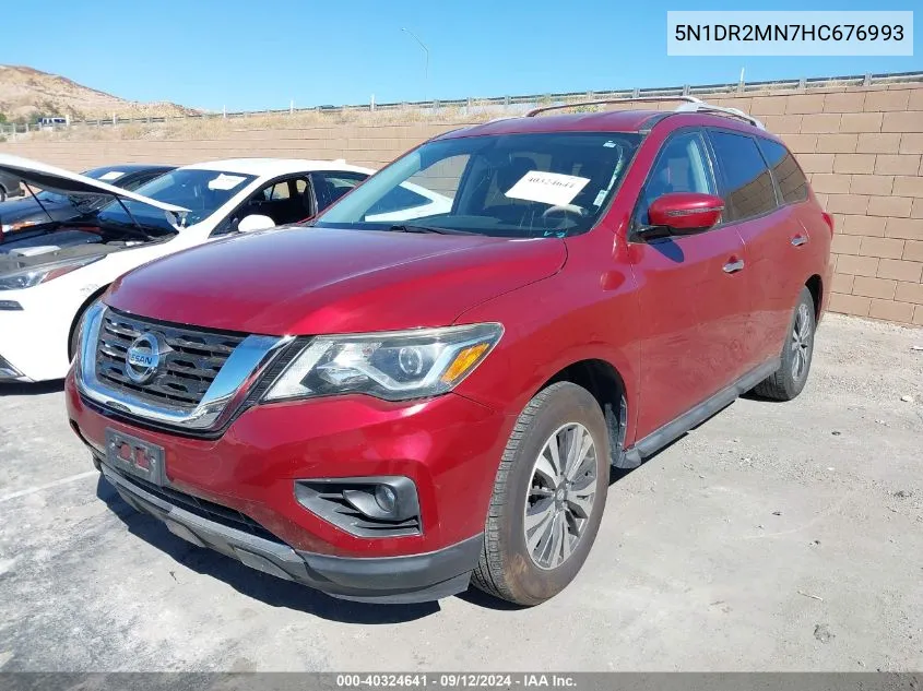 2017 Nissan Pathfinder S/Sv/Sl/Platinum VIN: 5N1DR2MN7HC676993 Lot: 40324641