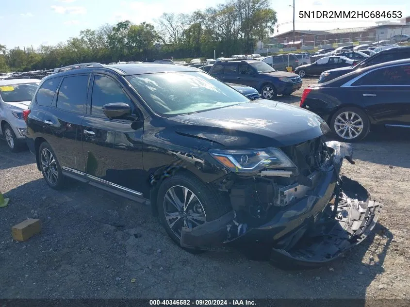 2017 Nissan Pathfinder Platinum VIN: 5N1DR2MM2HC684653 Lot: 40346582