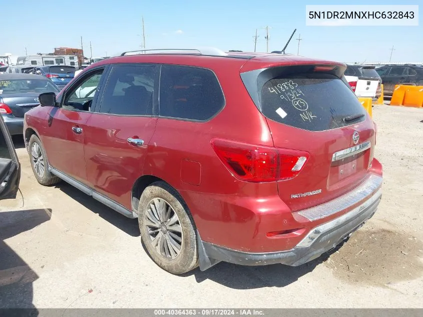 5N1DR2MNXHC632843 2017 Nissan Pathfinder Sl