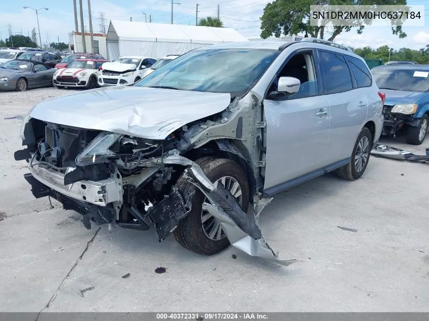 2017 Nissan Pathfinder Sv VIN: 5N1DR2MM0HC637184 Lot: 40372331