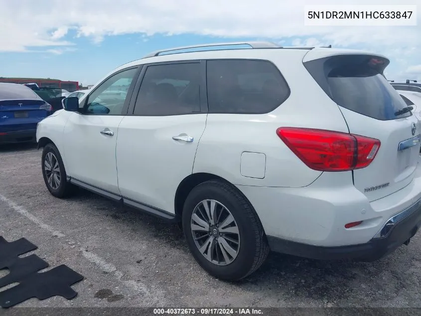 2017 Nissan Pathfinder Sv VIN: 5N1DR2MN1HC633847 Lot: 40372673