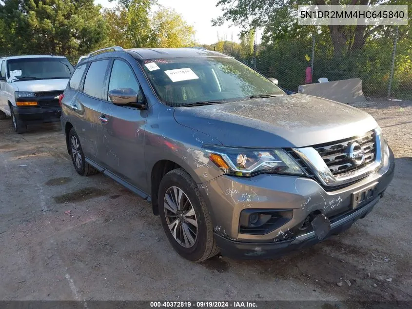 2017 Nissan Pathfinder S VIN: 5N1DR2MM4HC645840 Lot: 40372819