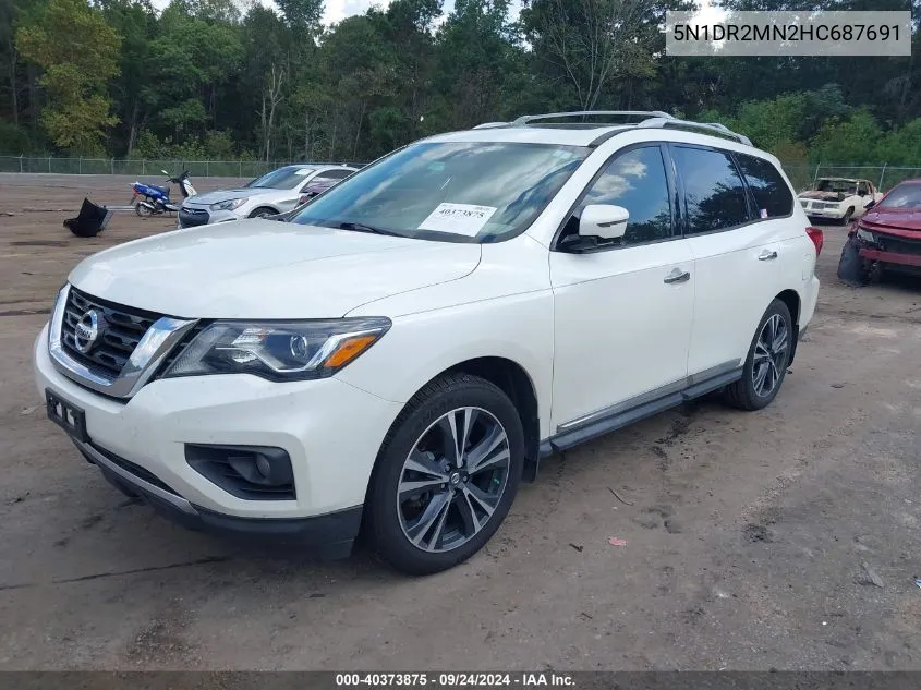 2017 Nissan Pathfinder Platinum VIN: 5N1DR2MN2HC687691 Lot: 40373875