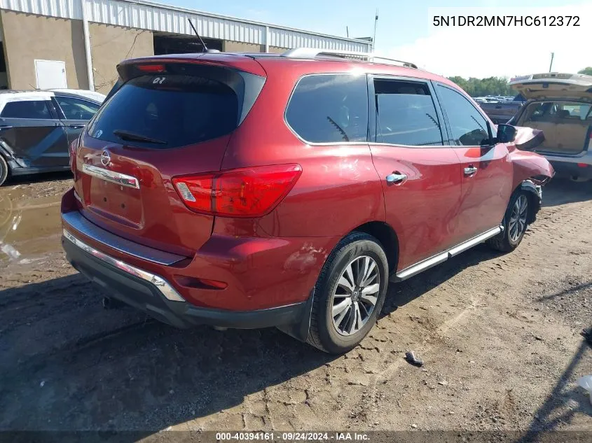 2017 Nissan Pathfinder S/Sv/Sl/Platinum VIN: 5N1DR2MN7HC612372 Lot: 40394161