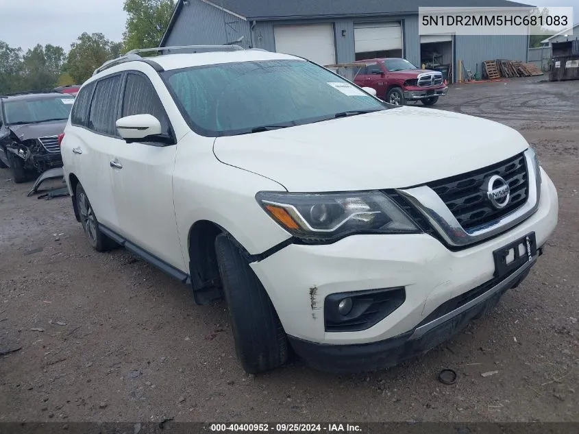 2017 Nissan Pathfinder Sl VIN: 5N1DR2MM5HC681083 Lot: 40400952