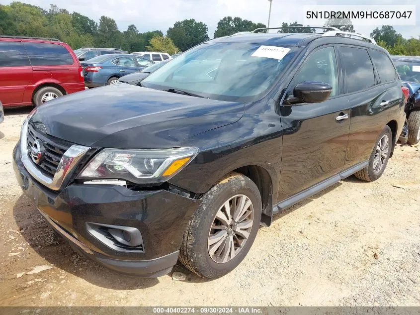 2017 Nissan Pathfinder S VIN: 5N1DR2MM9HC687047 Lot: 40402274