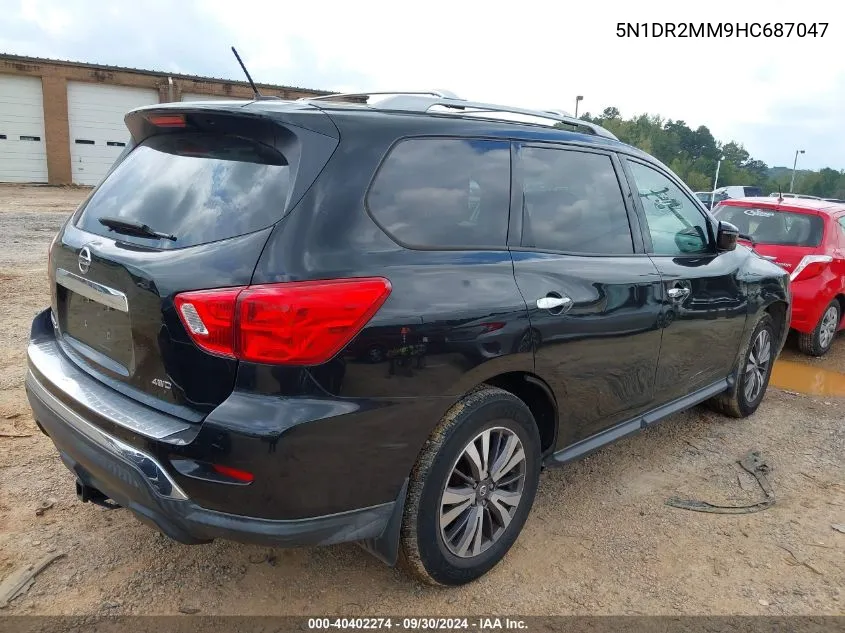 2017 Nissan Pathfinder S VIN: 5N1DR2MM9HC687047 Lot: 40402274