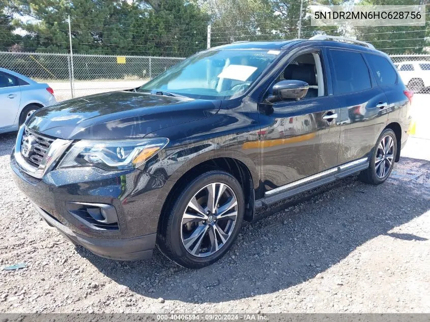 2017 Nissan Pathfinder Platinum VIN: 5N1DR2MN6HC628756 Lot: 40406594