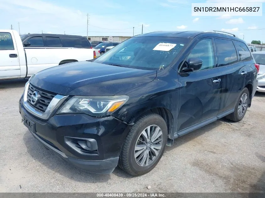 2017 Nissan Pathfinder Sv VIN: 5N1DR2MN1HC665827 Lot: 40408439