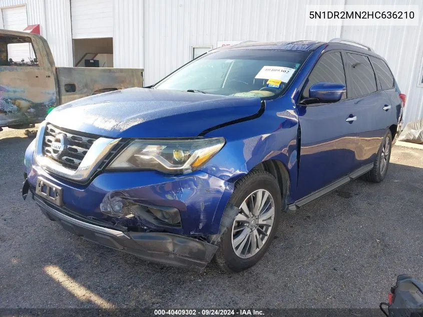 2017 Nissan Pathfinder S/Sv/Sl/Platinum VIN: 5N1DR2MN2HC636210 Lot: 40409302