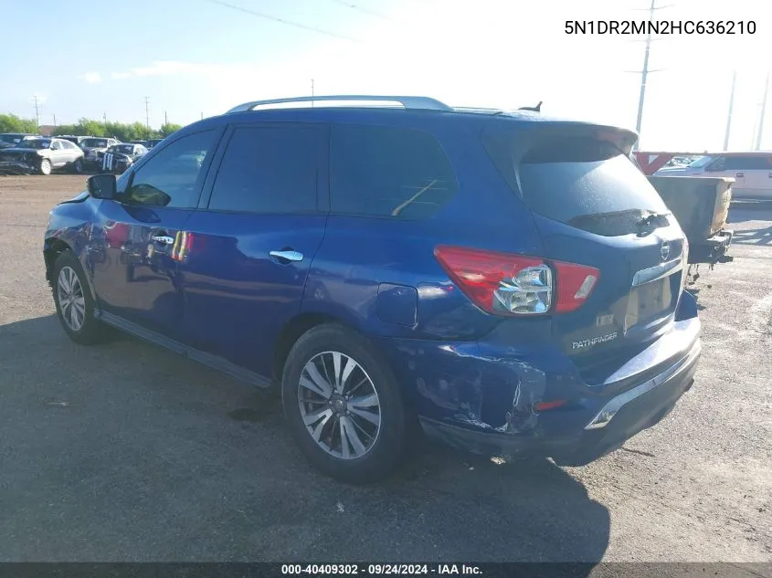 5N1DR2MN2HC636210 2017 Nissan Pathfinder S/Sv/Sl/Platinum