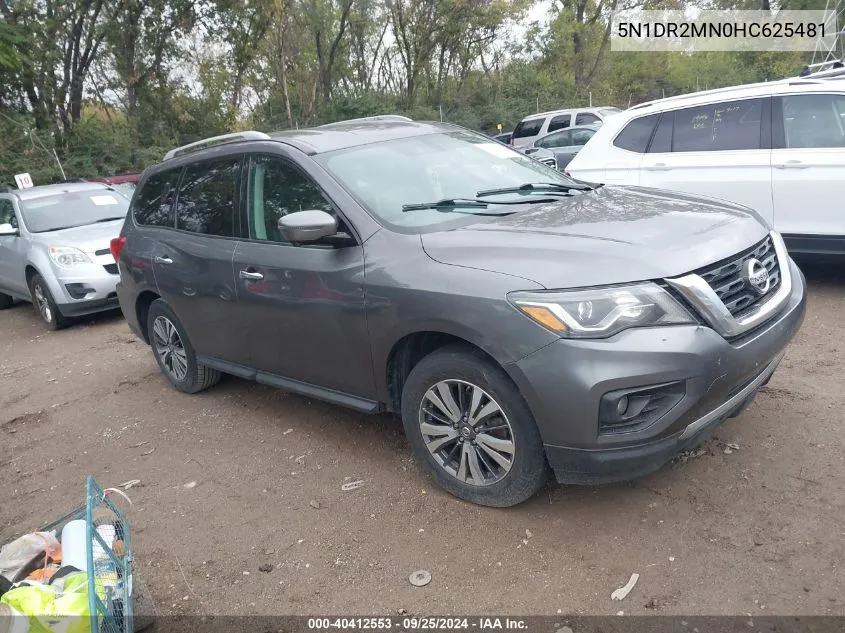 2017 Nissan Pathfinder Sl VIN: 5N1DR2MN0HC625481 Lot: 40412553