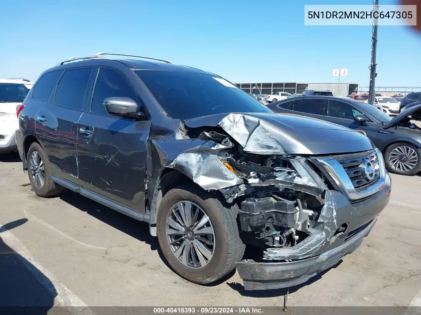 5N1DR2MN2HC647305 2017 Nissan Pathfinder Sv