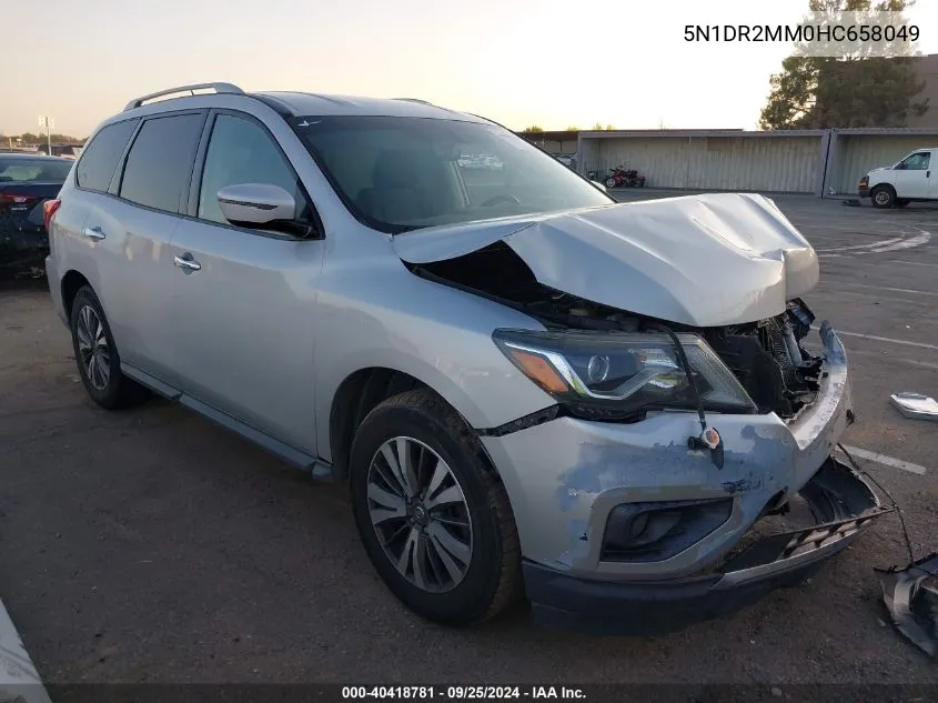 2017 Nissan Pathfinder Sv VIN: 5N1DR2MM0HC658049 Lot: 40418781